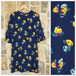 Sara Campbell 4 Floral Ruffle Sleeve Dress